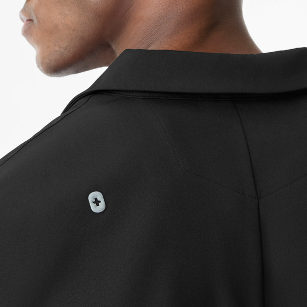 Men's Black Harlem - Long Slim Lab Coat