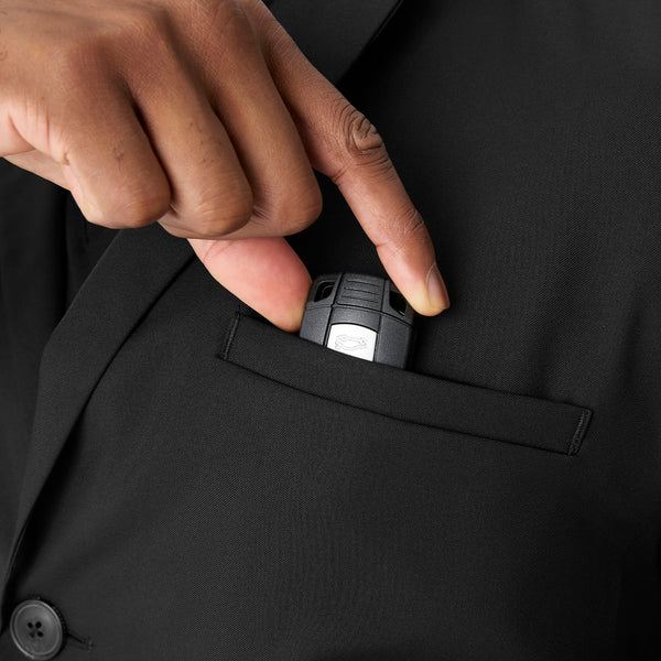 Men's Black Harlem - Long Slim Lab Coat