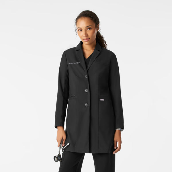 Women's Black Bellevue - Long Slim Lab Coat