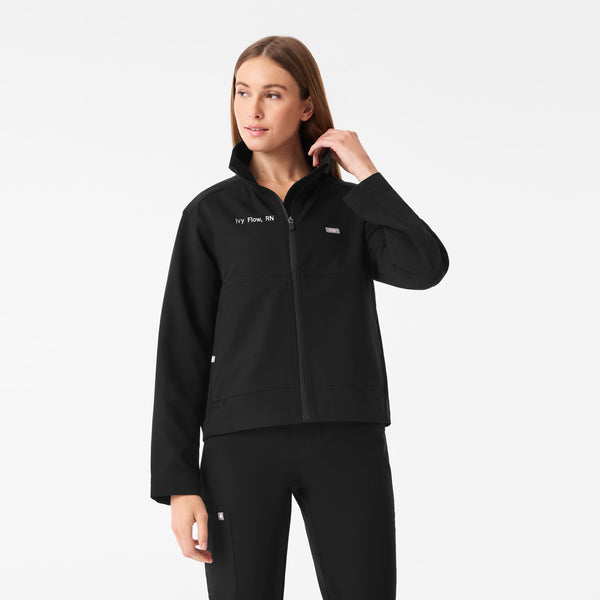 Women's Black Lenox Scrub Jacket
