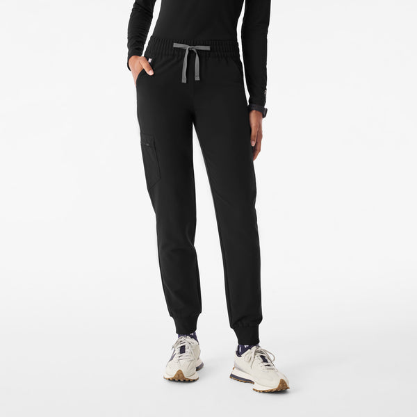 Women's Black Zamora Ruched Mid-Rise - Tall Jogger Scrub Pant™