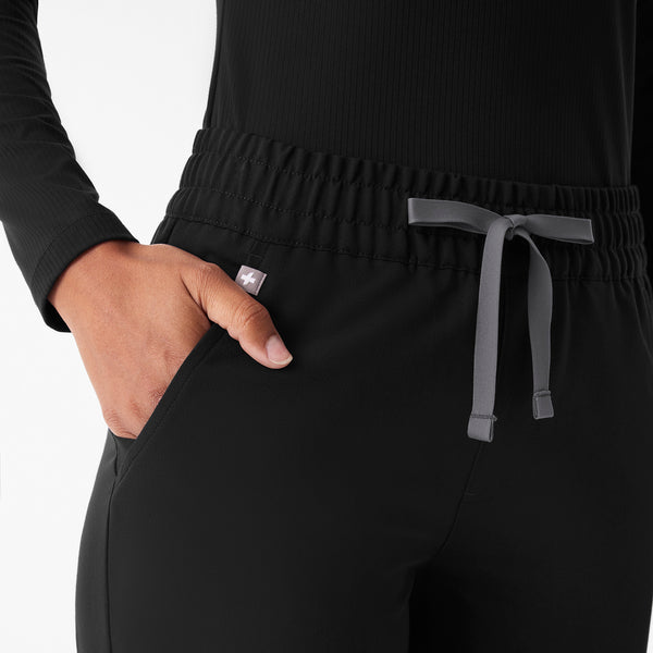 Women's Black Zamora Ruched Mid-Rise - Tall Jogger Scrub Pant™