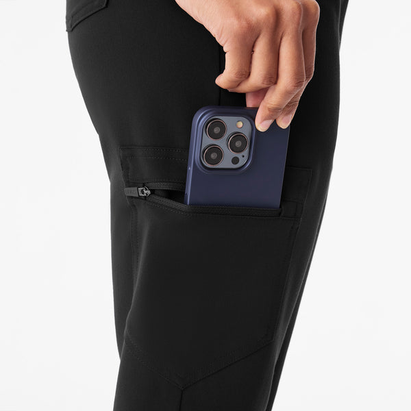 Women's Black Zamora Ruched Mid-Rise - Tall Jogger Scrub Pant™