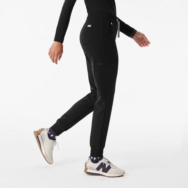 Women's Black Zamora Ruched Mid-Rise - Tall Jogger Scrub Pant™