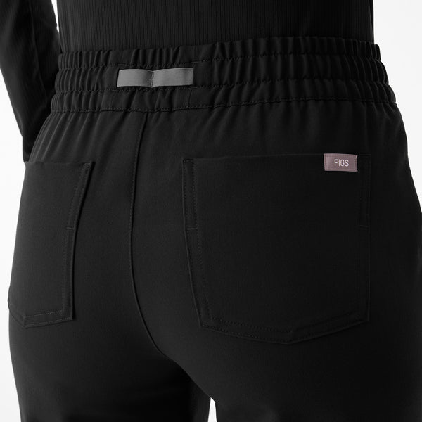 Women's Black Zamora Ruched Mid-Rise - Tall Jogger Scrub Pant™