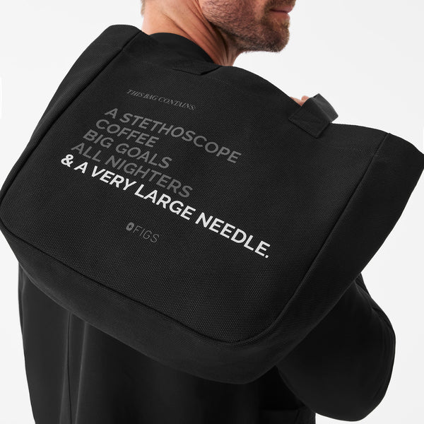 Black - A Very Large Needle Mini Canvas Tote