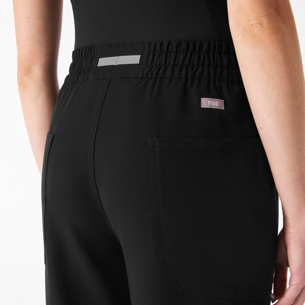 Women's Black Roslyn Mid-Rise Wide-Leg - Tall Scrub Pant