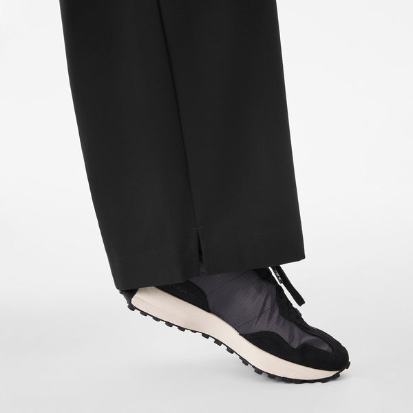 Women's Black Shelby Ultra-High-Rise Wide-Leg - Scrub Pant