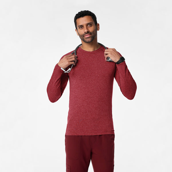 Men's Burgundy Makato Seamless - Long-Sleeve Underscrub