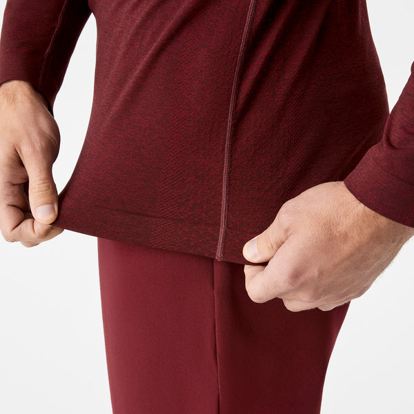 Men's Burgundy Makato Seamless - Long-Sleeve Underscrub