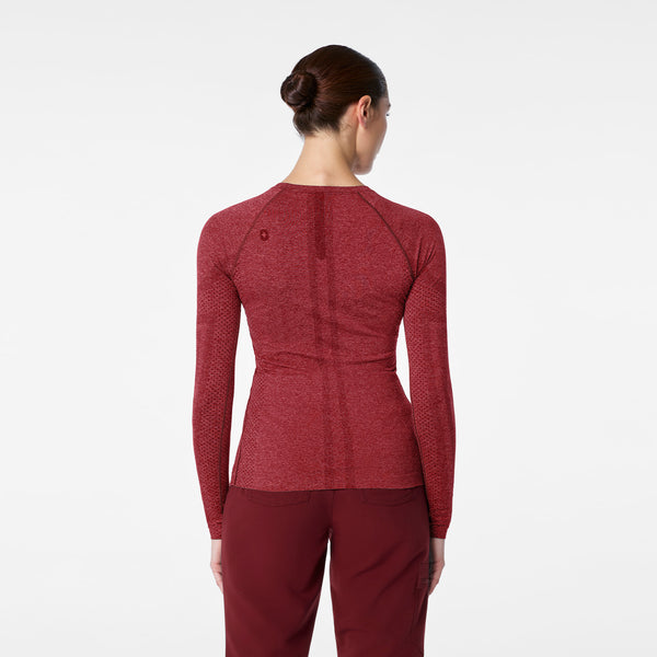 Women's Burgundy Salta Seamless - Long-Sleeve Underscrub