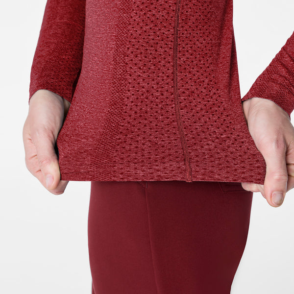 Women's Burgundy Salta Seamless - Long-Sleeve Underscrub