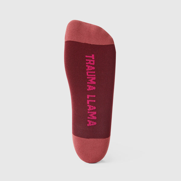 Unisex Burgundy Trauma Llama - Compression Socks