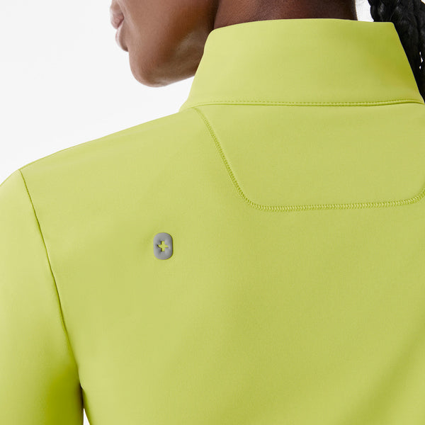 Women's Celery ContourKnit Cropped Scrub Jacket