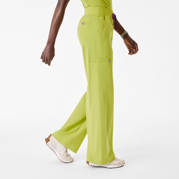 Women's Celery Isabel High-Rise Wide-Leg - Petite Scrub Pant