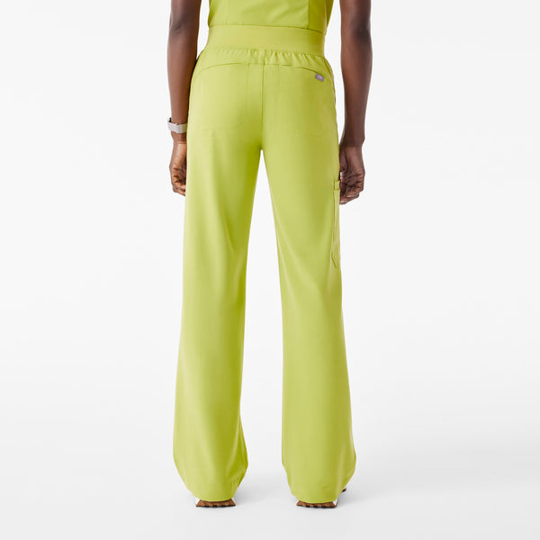 Women's Celery Isabel High-Rise Wide-Leg - Petite Scrub Pant