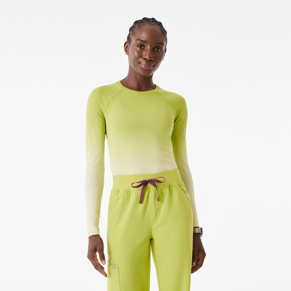 Women's Ombre Celery Salta Seamless - Long-Sleeve Underscrub