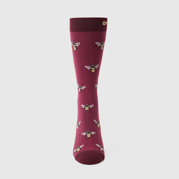 Unisex Light Deep Purple Busy Bee - Compression Socks