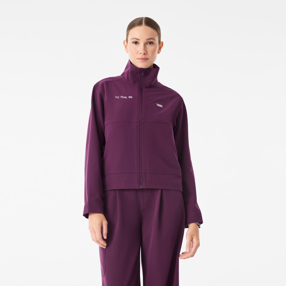 Women's Deep Purple Lenox Scrub Jacket