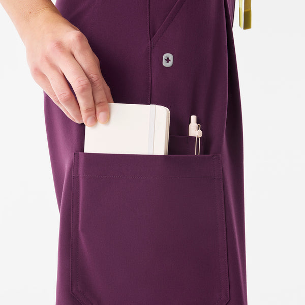 Women's Deep Purple Ultra-High-Rise Shelby Wide-Leg - Petite Scrub Pant