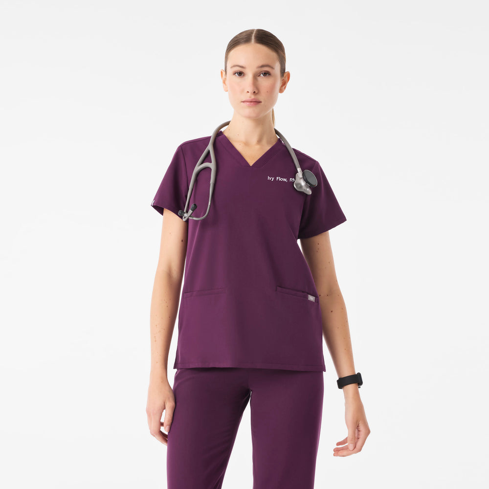 Women's Deep Purple Casma -  Scrub Top™