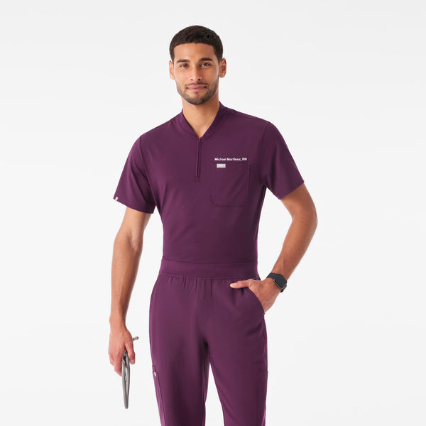 Men's Deep Purple Dawes FlexKnit - ¼ Zip Scrub Top