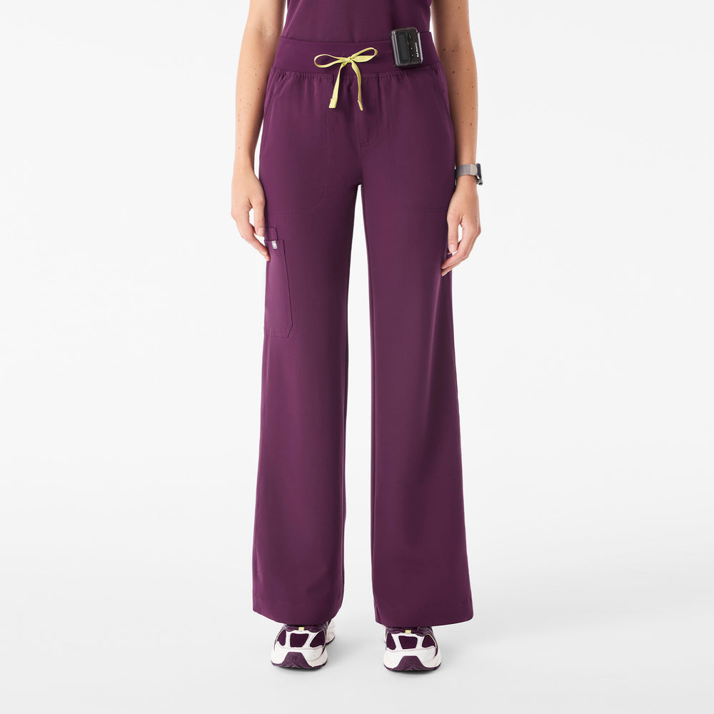 Women's Deep Purple Isabel High-Rise Wide-Leg - Scrub Pant