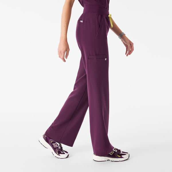 Women's Deep Purple Isabel High-Rise Wide-Leg - Scrub Pant