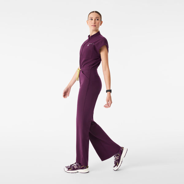 Women's Deep Purple Rafaela Wide-Leg - Tall ScrubJumpsuit™