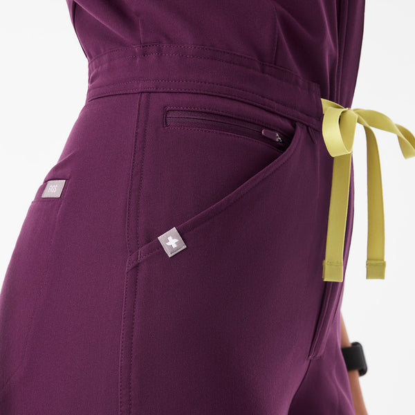 Women's Deep Purple Rafaela Wide-Leg - Tall ScrubJumpsuit™