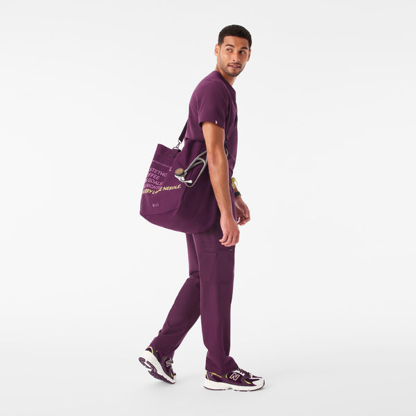 Deep Purple - A Very Large Needle Canvas Tote