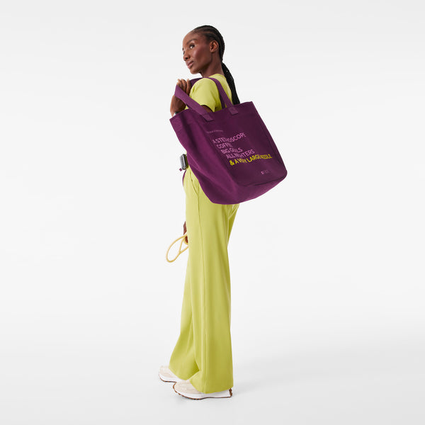 Deep Purple - A Very Large Needle Canvas Tote