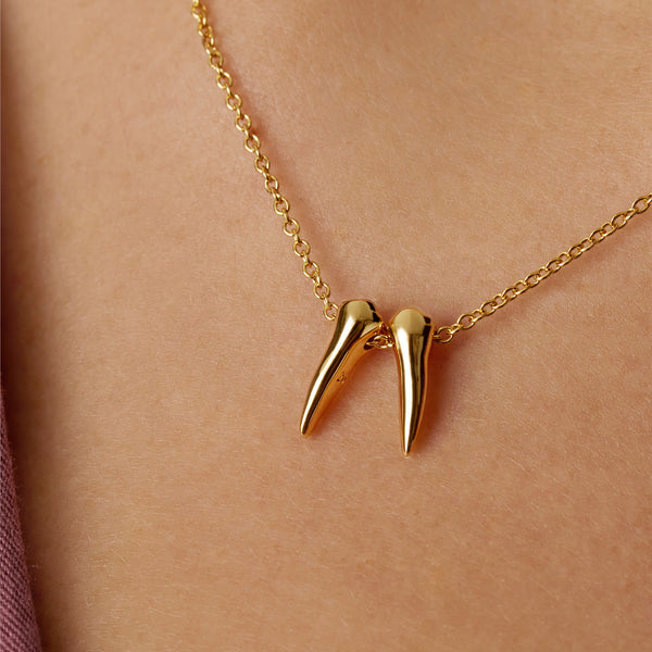 Gold Graduation Year 2027 Tooth Necklace