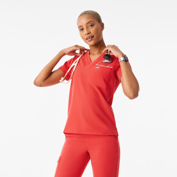 Women's Hibiscus Catarina -  Scrub Top™