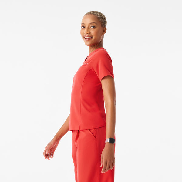 Women's Hibiscus Everly Slim V-Neck - Scrub Top