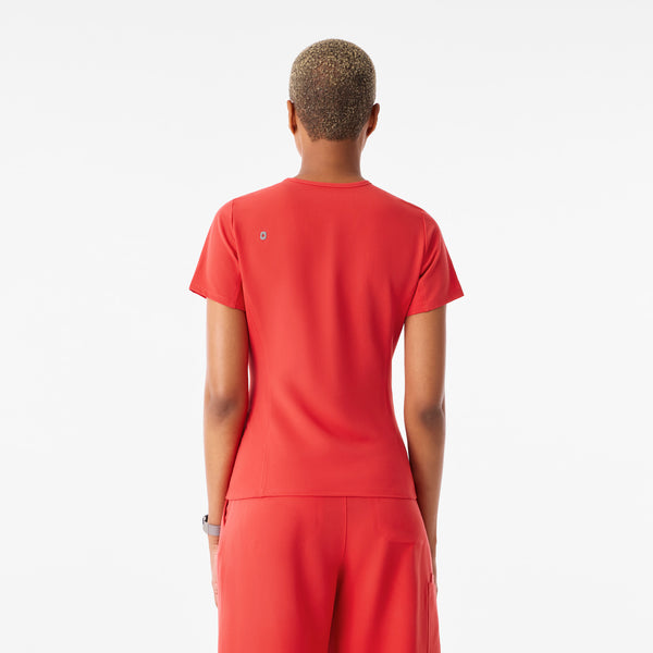 Women's Hibiscus Everly Slim V-Neck - Scrub Top