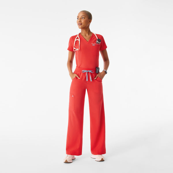 Women's Hibiscus Isabel High-Rise Wide-Leg - Petite Scrub Pant