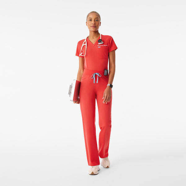 Women's Hibiscus Livingston High-Rise- Petite Straight-Leg Scrub Pant™