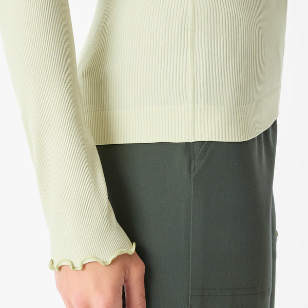 Women's Light Celery Lacey Ruffle - Long-Sleeve Underscrub