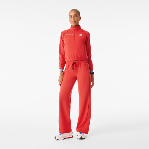 Women's Hibiscus Spider-Man Sydney Cropped - Scrub Jacket