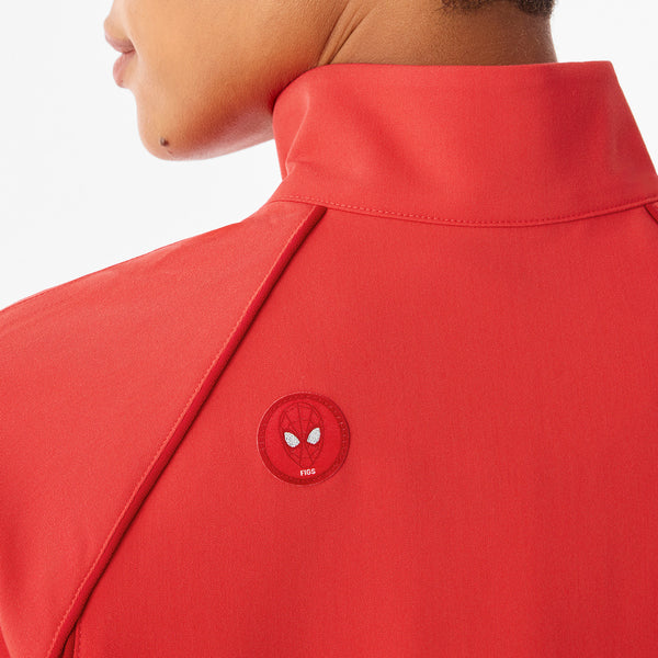 Women's Hibiscus Spider-Man Sydney Cropped - Scrub Jacket