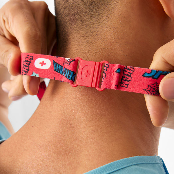 Hibiscus Spider-Man Printed Lanyard