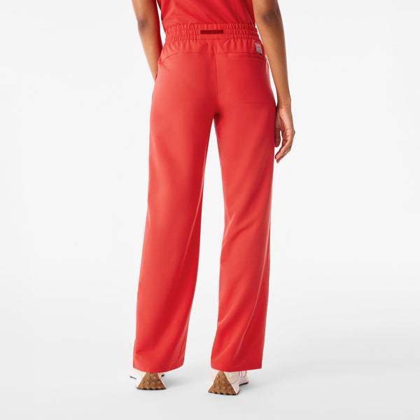 Women's Hibiscus Spider-Man Isabel Ruched Wide-Leg - Scrub Pant