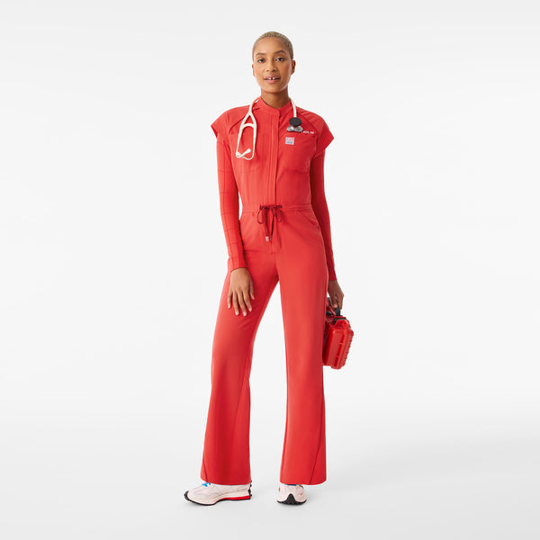 Women's Hibiscus Spider-Man Rafaela Wide-Leg - Petite ScrubJumpsuit™