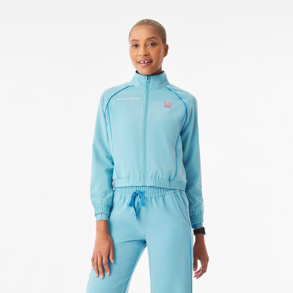 Women's Mauritius Blue Spider-Man Sydney Cropped - Scrub Jacket