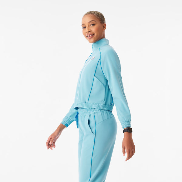 Women's Mauritius Blue Spider-Man Sydney Cropped - Scrub Jacket