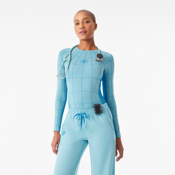 Women's Mauritius Blue Spider-Man Salta Seamless - Long-Sleeve Underscrub