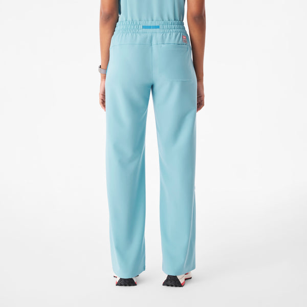 Women's Mauritius Blue Spider-Man Isabel Ruched Wide-Leg - Scrub Pant