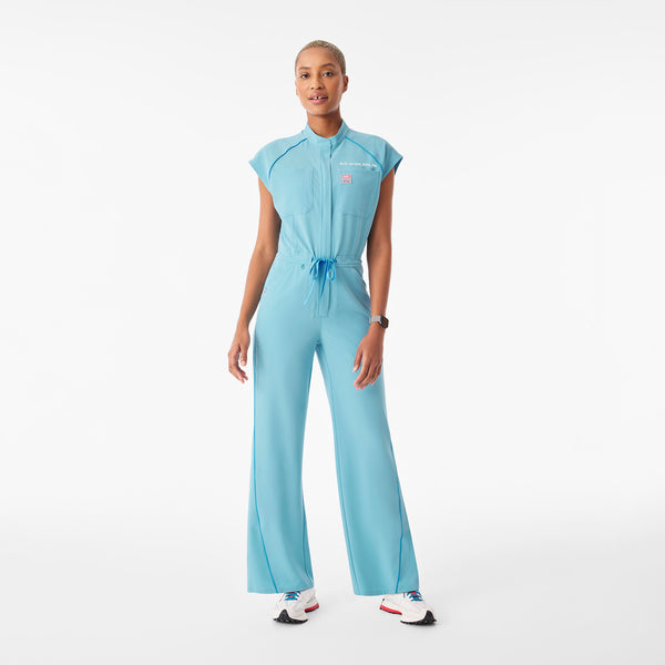 Women's Mauritius Blue Spider-Man Rafaela Wide-Leg - Petite ScrubJumpsuit™
