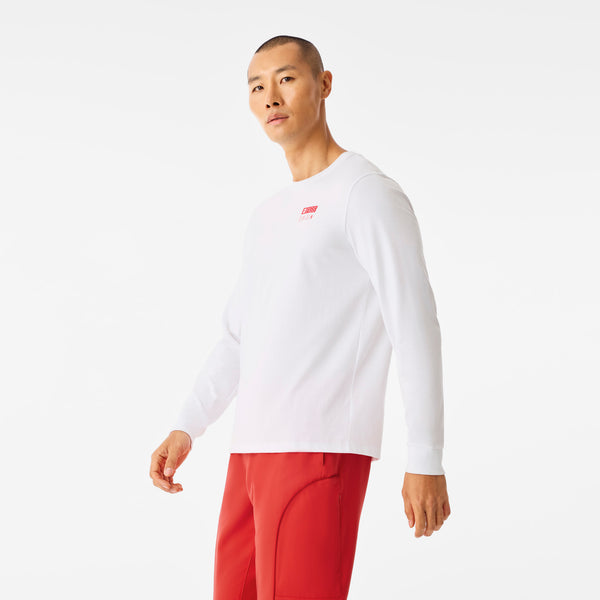 Men's Optic White Spider-Man Graphic - Long-Sleeve Underscrub
